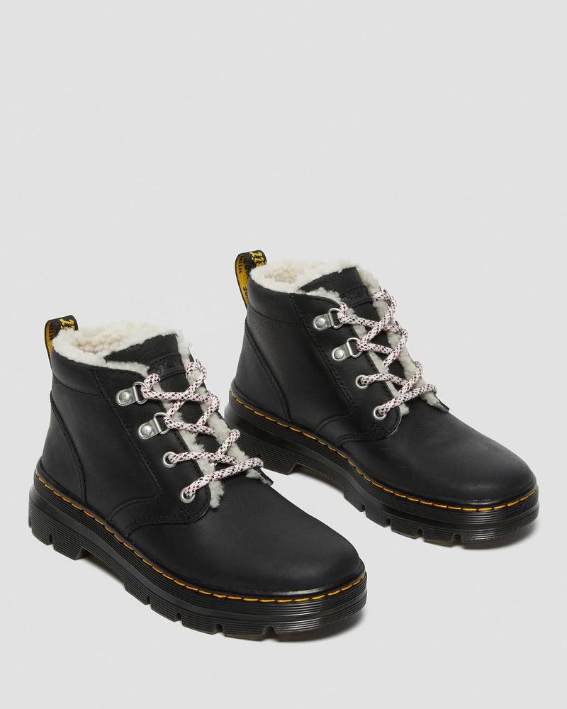 Dr Martens Bonny Faux Shearling Gevoerde Vrijetijdslaarzen Dames Zwart | NL 690NWY